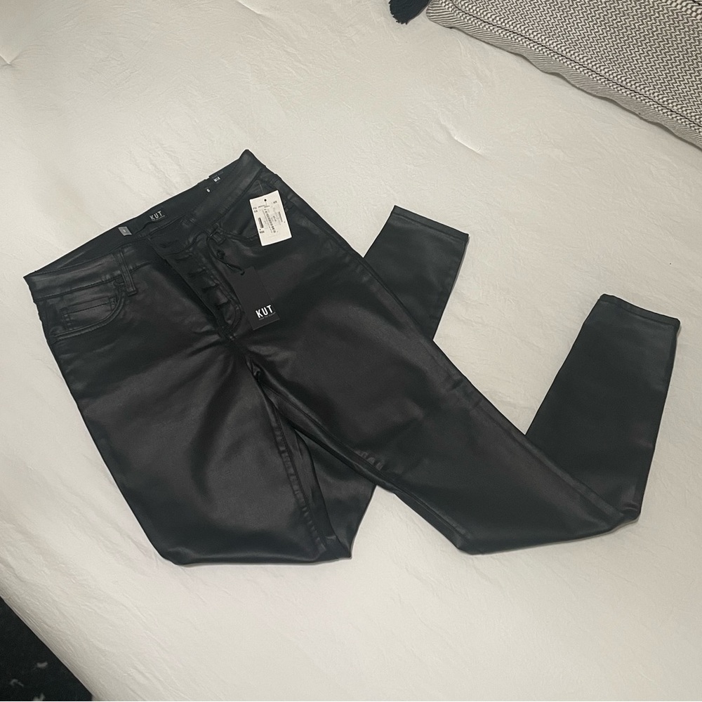 KUT From The Kloth Mia High Rise skinny faux leather size 6